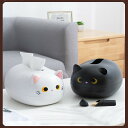 ティッシュボックス かわいい猫 デスクトップ トイレットペーパー 爪楊枝 ホルダー キッチンナプキン 収納ボックス トイレ紙容器 北欧スタイル 装飾