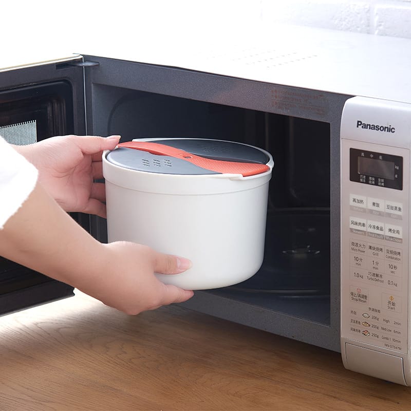 電子レンジ炊飯器 2L 電子レンジ調理器 ライスクッカー 大容量 蒸し器 電子レンジ用 ミニ炊飯器 -20℃~120℃ 使用簡単 米飯を炊く 蒸し料理 オフィスランチ 自宅 職場 調理器具 1