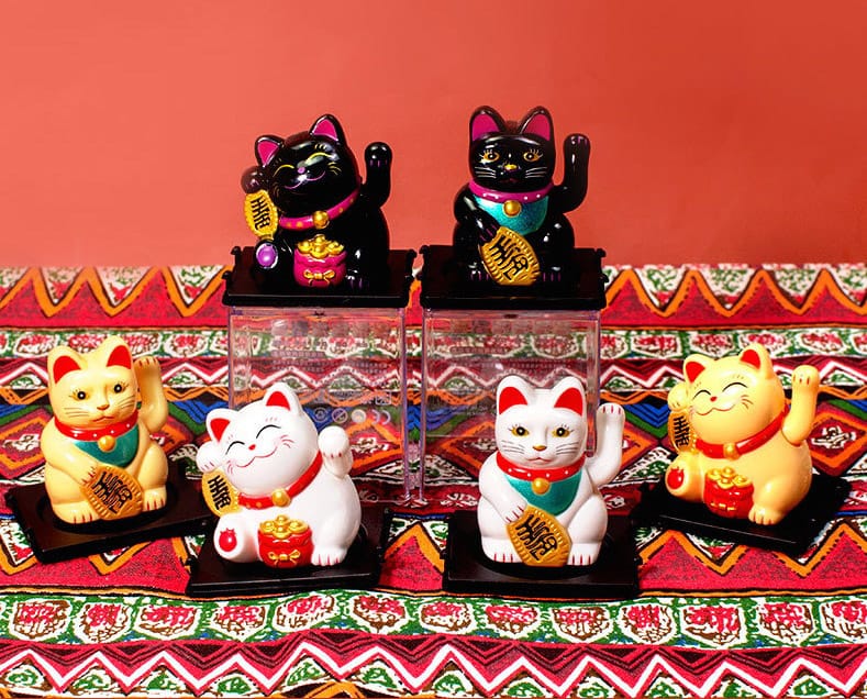 ミニ 招き猫 車内飾り 金運アップ 幸運 笑い猫 置き物 インテリア 玄関 まねきねこ 置物 商売繁盛 おしゃれ 新築祝い 開店祝い プレゼント ギフト