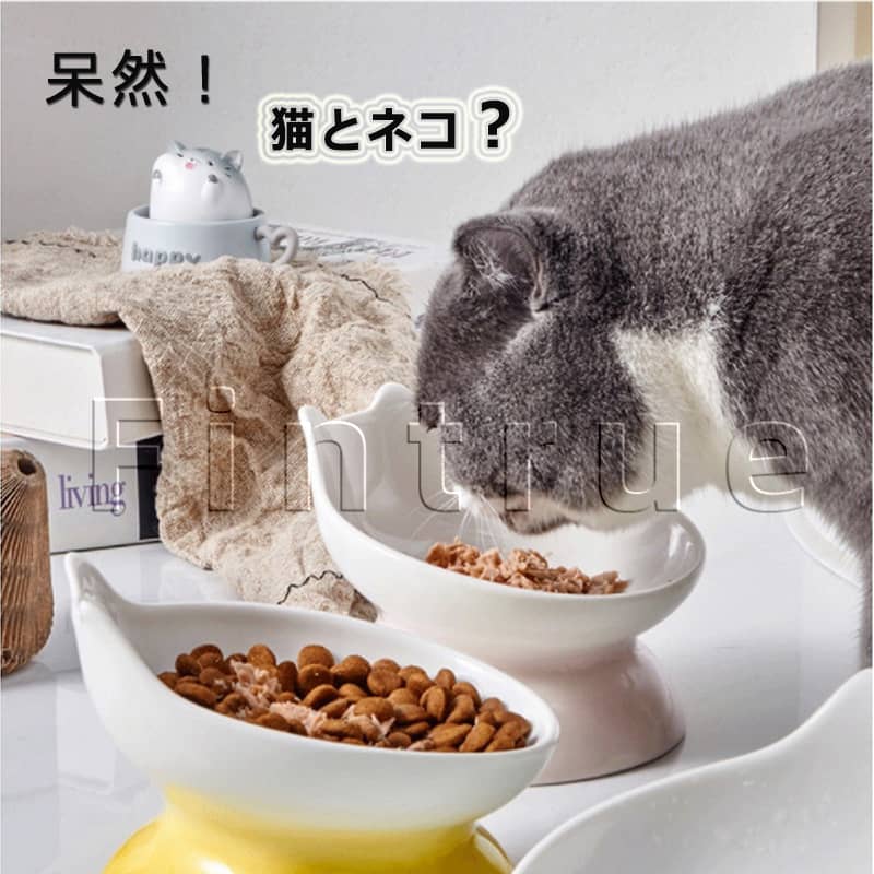ペット用食器 猫のデザイン 猫専用 食器 食べやすい かわいい フード ボウル ペット ねこ 餌入れ 餌皿 えさ 水皿 フードボール 　送料無料