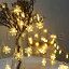 雪飾りledライト 雪の結晶 ゆき 電池式 40電球 6M カワイイ USB充電式 IP44防水 クリスマス/ハロウィン/パーティー/バレンタインデー/新年/祝日対応