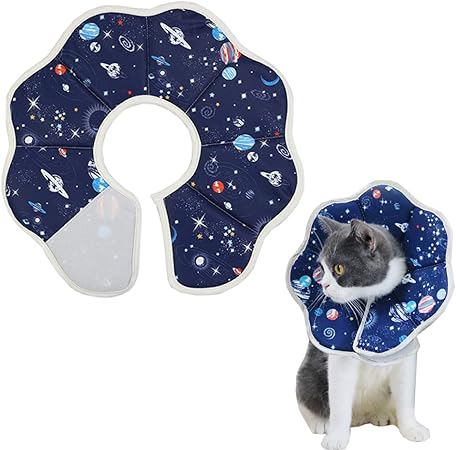 エリザベスカラー 猫 犬用 S/M ペッ用品 保護カバー 傷舐め防止 引っ掻き防止 避妊手術 去勢手術 ソフ..