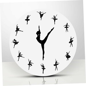 バレエダンス壁時計 静音 バレエ教室スタジオ飾り silent wall clock ballet サイレントクロック ウォールステッカー おしゃれ 壁掛け時計 インテリア リビングルーム クリスマスプレゼント ギフト モダン 家庭用 壁装飾 バレエ愛好者 美しい時計