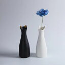 猫の顔花瓶 白花瓶 現代のセラミック 農家 装飾家のためのリビングルーム コーヒーテーブル 装飾植木鉢花瓶 装飾