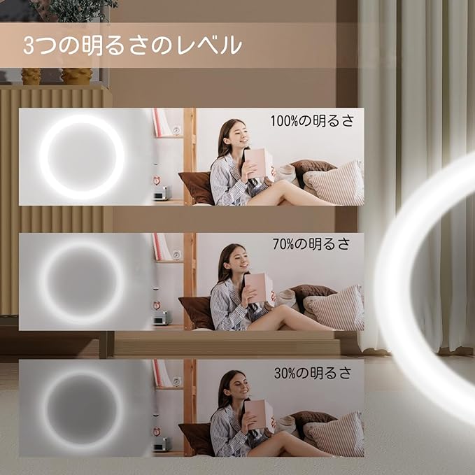 【スーパーSALEポイント10倍】携帯LEDミラー コンパクトミラー【180°折りたたみ、内蔵リチウムバッテリー】 1X/5X拡大鏡 手鏡 コンパクト 明るさ調整 タッチパネル Type-C充電 両面化粧鏡 可愛い ハンドミラー ハリウッドミラー