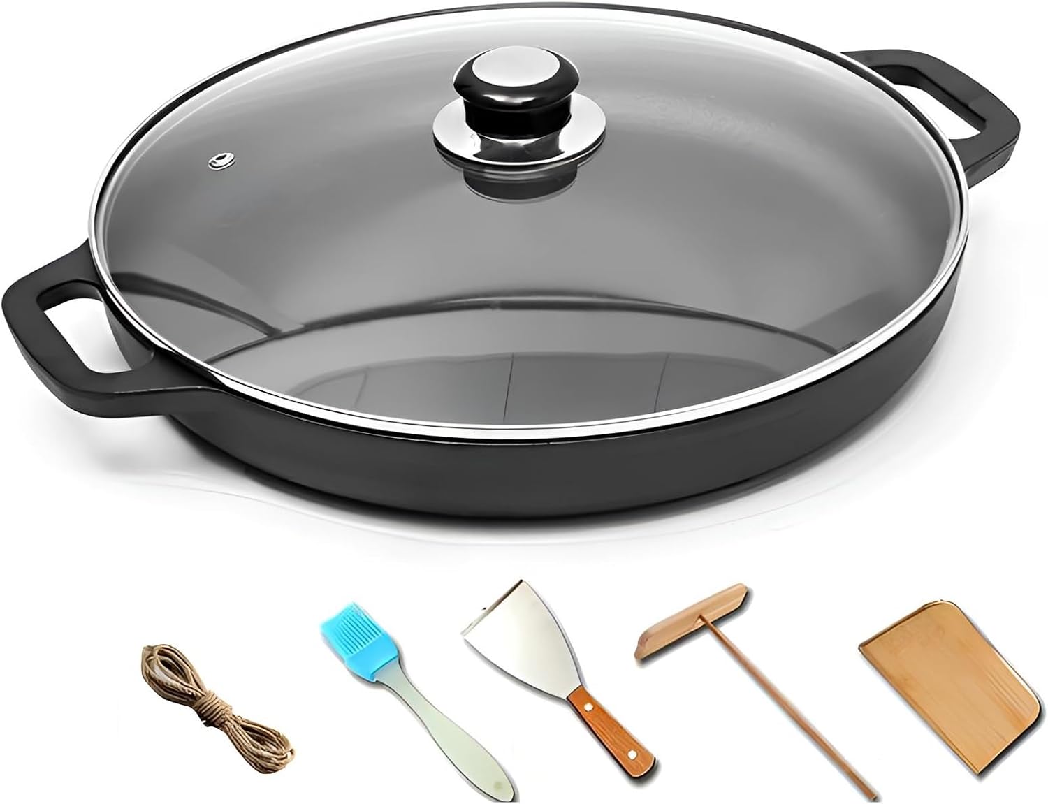 鉄板 グリドルパン 丸形 焼肉プレート ノンスティック 鉄鋳物製 プロ仕様 お好み焼き 焼肉 ステーキ 焼..