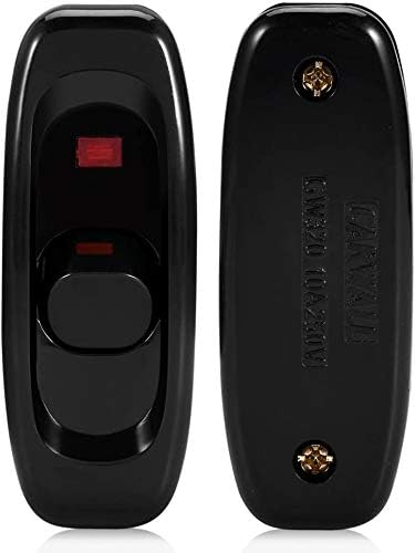 中間スイッチ シーソー式 ランプスイッチ LED指示ライト付き ON/OFFスイッチ コンパクト インライン ベ..