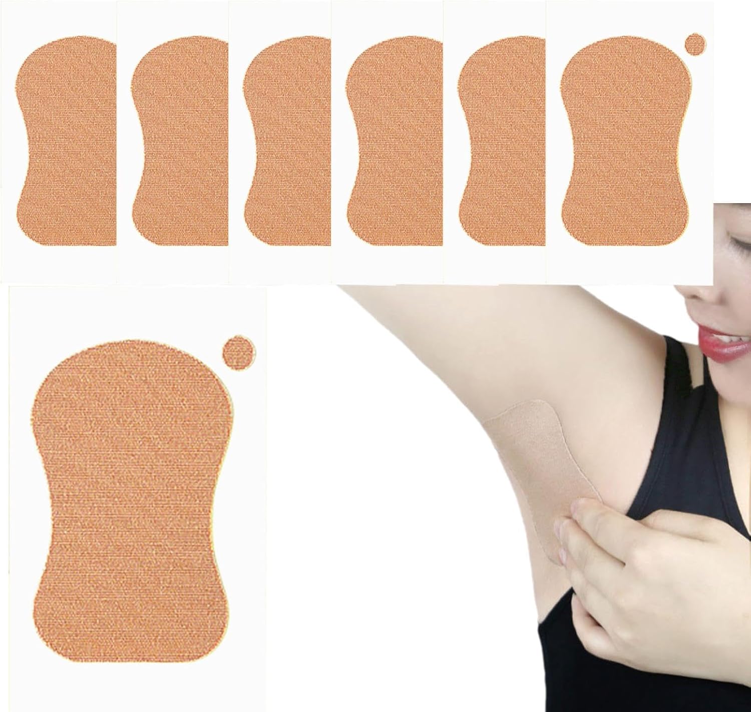 吸収性吸着性脇の下ガード - 腕の下の汗パッド|過度の発汗のための脇の下パッド|匂いの下の臭気制御保護肌のための自己接着臭気コントロールドレスシールド