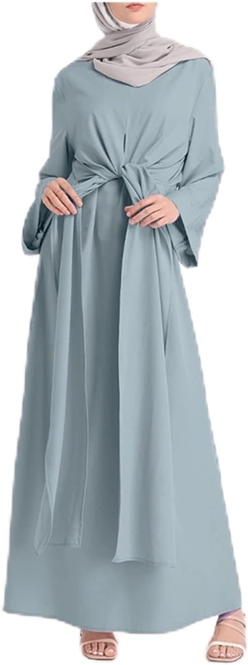 イスラム教徒のドレスのドレスイスラム教の服Sundressの女性(Color : Blue, Size : S.)