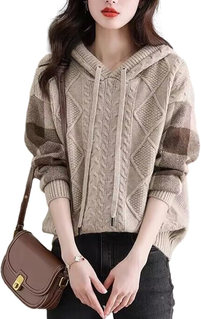 セーター レディース ニットトップス カットソー フード付き パーカー ゆったり 体型カバー 保温 長袖 上品 おしゃれ 可愛い 着痩せ 可愛い カジュアル リブ トップス アウター 通勤 秋 冬