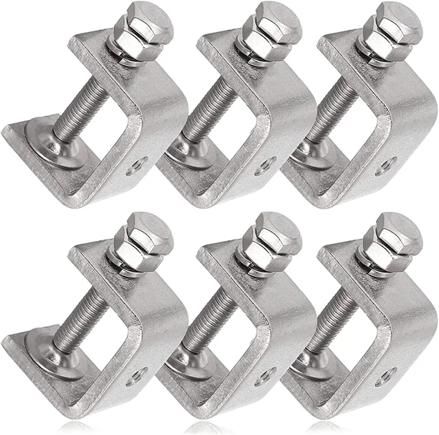 Cクランプ ステンレス 30mm ワイド 木工 接着 固定 溶接 ズレ防止 DIY 　6個セット