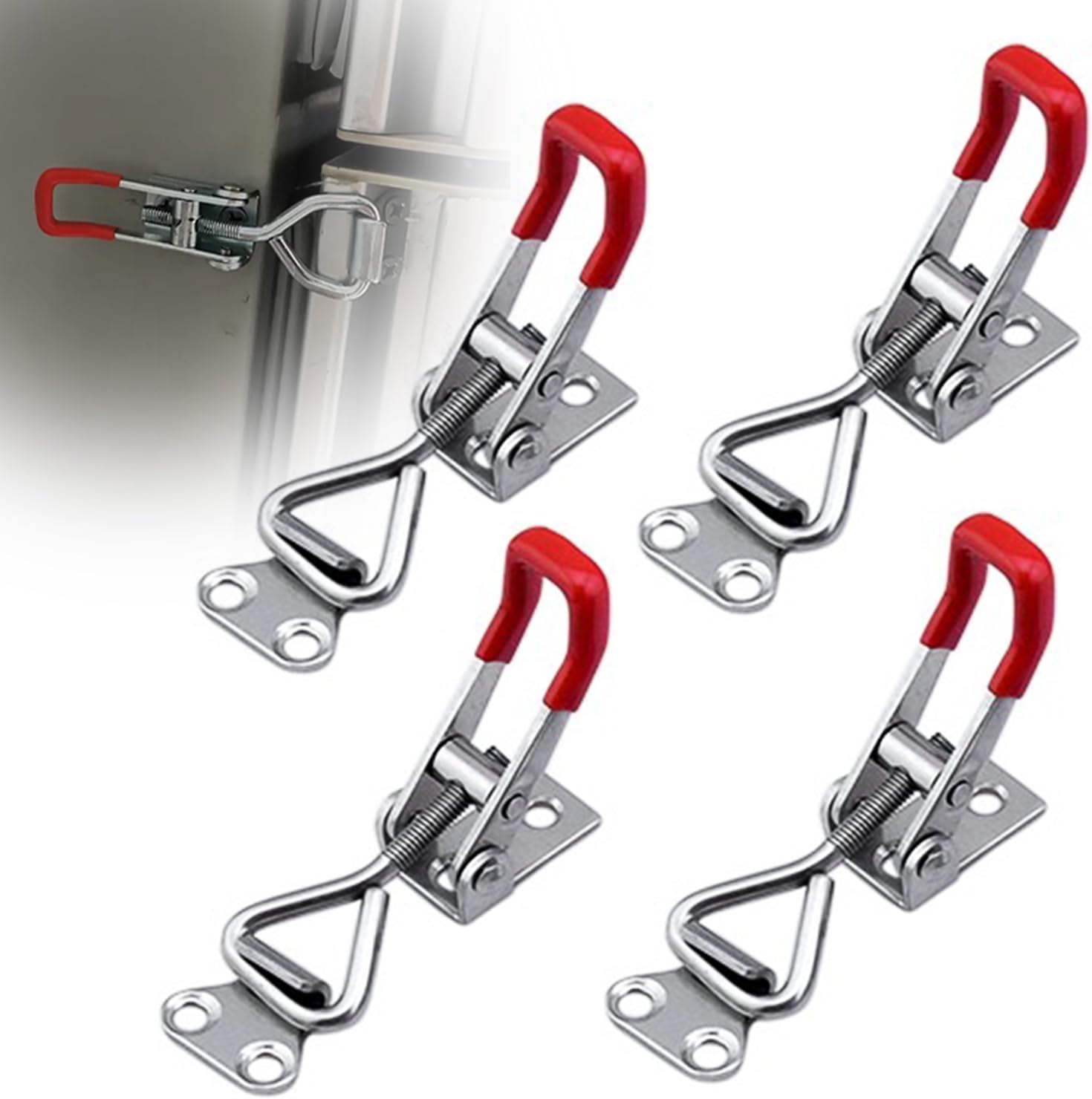 4個セット トグルクランプ 調節可能なトグルクランプ スタイルのクイックリリース引き掛けトグルクラン..