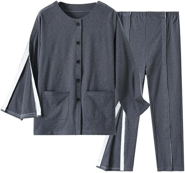 介護パジャマ 綿100% 全開 男性 女性 全開フルオープン マジックテープ 寝たきり 要介護 術後 入院 点滴中サポート 柔らかくて軽い 介護ゆるゆるな 普段着