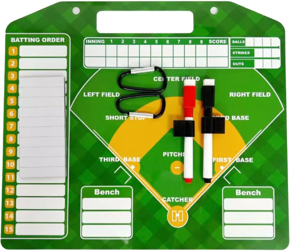 野球 作戦ボード マグネット 作戦盤 作戦板 ソフトボール コーチング 戦術 戦略 指導 磁石 ペン付き 野球場 練習場 吊下げ