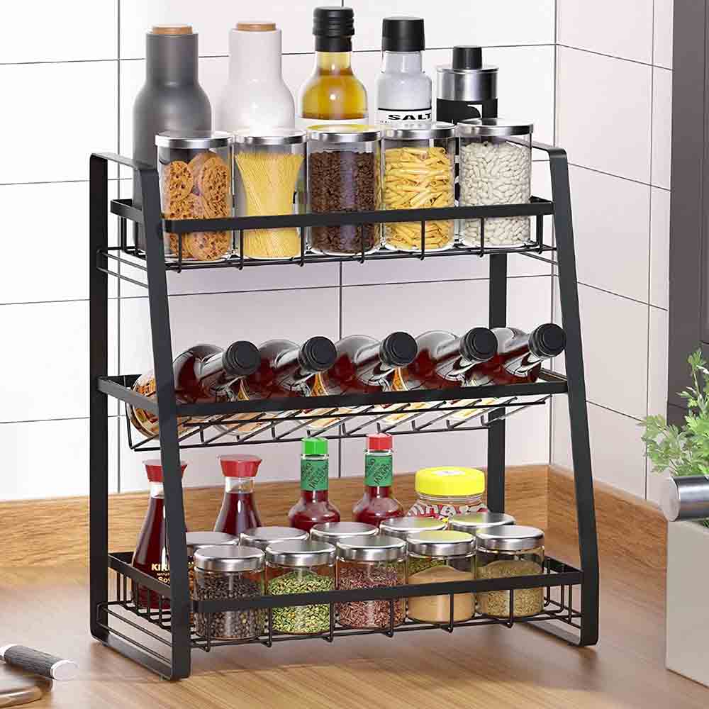 調味料ラック 調味料 収納 スパイスラック キッチンラック キッチン 収納 3段式 台所収納ラック 調味料..