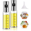 2本セット オイルスプレー 100ml オイルボトル 料理用 オイルスプレー ミスト 油容器 オイル差し 調味料入れ ガラス 油/醤油/調味料/アルコールなど適...