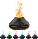 \マラソン限定★ポイント10倍/カラフル エアアロマディフューザー 加湿器 7色の炎 静音 エッセンシャルオイルディフューザー 家庭 オフィス ヨガ用 自動オフ...
