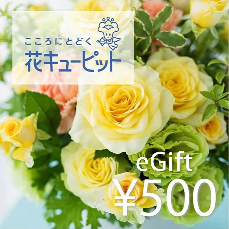 【楽券】花キューピット 全国共通花とみどりのeチケット 500円 1枚