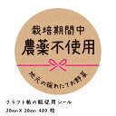 栽培期間中 農薬不使用 クラフトシール 栽培期間中 農薬不使用 地元の採れたてお野菜 480枚