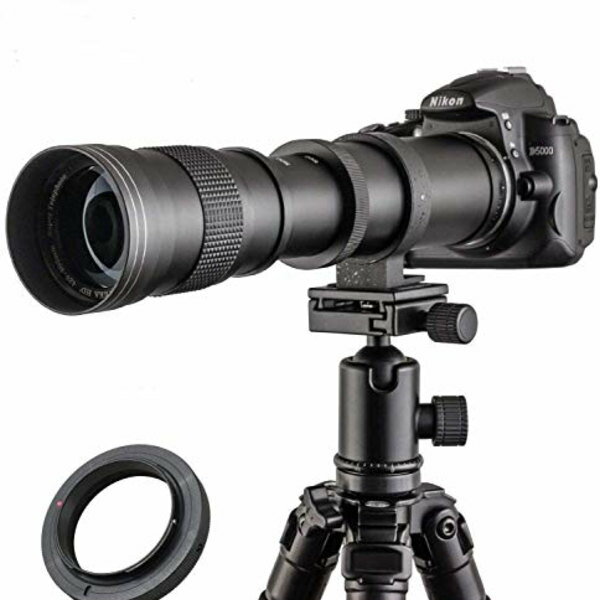 JINTU 420-800mm f/8.3 HD マニュアルフォーカス望遠ズーム レンズにとってニコン一眼レフデジタルカメラレンズD5600 D5500 D5300 D5