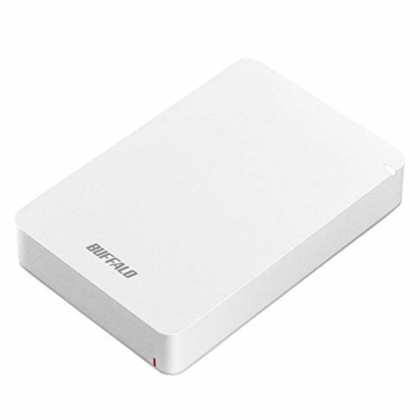 BUFFALO USB3.1(Gen.1)対応 耐衝撃ポータブルHDD 4TB ホワイト HD-PGF4.0U3-GWHA
