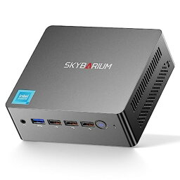 SkyBarium ミニPC 最新第12世代 Intel N100, Mini PC 内蔵 16GB LPDDR5 1TB M.2 SSD Windows 11, 4C/4T 最大3.4GHz 4K@60Hzデュアル