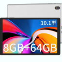 【RAM 8GB、6000mAh】 タブレット 10インチ wi-fiモデル、 RAM 8GB(4+4拡張)/ROM 64GB/1TB SD拡張、10.1 大画面 一体型金属アルミ、1.8m