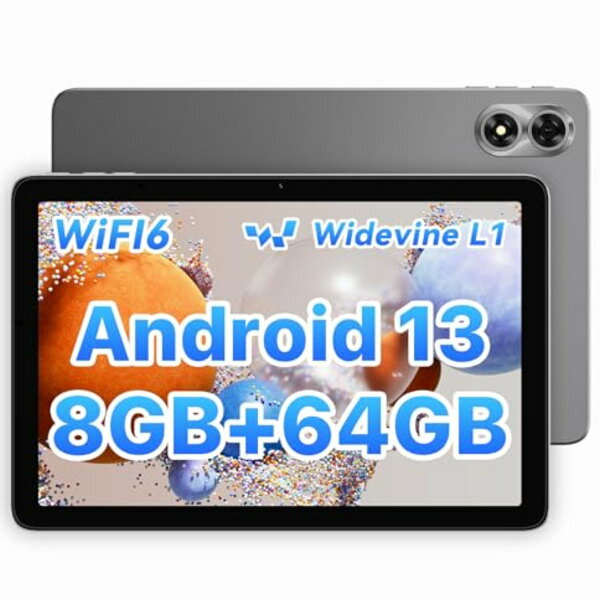 ◆商品名：タブレット 10インチ Android 13 wi-fiモデル UMIDIGI G1 Tab 8GB RAM＋64GB ROM 1TB拡張アンドロイドタブレット 1280*800解像度 WiFi 6 8MP+8MPカメラ 4コア 2.0GHz GMS認証+無線投影2.4G/5G+BT5.0+6000mAh+USB-C充電+3.5mmヘッドホン端子 日本語取扱説明書（グレー） 【Android 13タブレット+WiFi 6対応10インチタブレット 】高性能のAndroid 13システムを搭載しているG1 タブレットは、革新的な機能とパフォーマンスを提供します。驚異的なスピードとスムーズな操作性を実現し、快適なユーザーエクスペリエンスをお届けします。Android 12と比べて、Android 13はプライバシーとセキュリティ、アプリのパーミッションにも配慮しており、ユーザーに完全な管理権限を与え、よりプライバシーを守り、より安全な環境を提供します。また、G1 Tabタブレットは電波干渉の少ない802.11 ax/ac/a/b/g/n のWi-Fi 6をサポートします。同時に2.4Gと5Gのデュアルバンドをサポートし、低速から高速までのデバイスを完全にカバーします。さらに、新しいOFDMA技術の追加により、WiFi 5に比べて、データ転送速度が向上し、複数のデバイスが同時に接続してもパフォーマンスが低下しにくくなります。これにより、ストリーミング、オンラインゲーム、大容量ファイルのダウンロードなど、さまざまなインターネット活動を快適に行うことができます。 【8G（4G+4G）+64G 1TB TF拡張＆4コアRK3562プロセッサ】G1 Tabは、2.0GHzの4コアRK3562プロセッサーを搭載したタブレットです。4GBの内蔵RAMメモリと4GBの拡張RAMメモリを備えており、合計8GBのRAMメモリを利用できます。また、64GBのROMメモリが内部に搭載されています。さらに、G1 Tabは1TBまでのTFカード（FAT32形式、別売り）に対応した拡張メモリを使用することができます。この拡張メモリを活用することで、大容量のデータやファイルを簡単に保存することができます。G1 Tabは高速な処理能力と十分なストレージスペースを提供し、複数のアプリケーションの同時実行やメディアの再生、大容量データの管理など、さまざまな用途に対応します。便利なTFカードの拡張機能を活用して、より多くのコンテンツや情報を持ち運び、楽しむことができます。 【6000mAh大容量バッテリー＆10.1インチ大画面】G1 Tab タブレット10.1インチのスクリーンは、没入感一杯の視覚体験、高解像度の鮮明な画像表示、そしてマルチタスク処理の便利をもたらします。画面分割機能により、大画面での映画鑑賞やウェブ閲覧、複数のアプリの同時使用など、さまざまな活動を快適に楽しむことができます。また、この製品はドイツの莱茵(TÜV Rheinland)によるアイケア認証を受けています。目の疲れを軽減する特別な技術が採用されており、目の健康を保護します。長持ち6000mAh大容量バッテリーを搭載しています。これにより、長時間の使用にも対応し、480時間の待機時間を実現しています。バッテリーの持ち時間を心配することなく、タブレットを自由に利用できます。 【デュアル8MPカメラ+Bluetooth5.0】G1 タブレットは、8MPのリアカメラと8MPのフロントカメラを搭載しており、高品質な写真や自撮りを楽しめます。さらに、Bluetooth5.0を採用しています。Bluetooth4.2に比べて、BT5.0は2倍のデータ転送速度を実現できます。これにより、ファイルの送受信や音楽のストリーミングなどのデータ転送がより迅速に行えます。Bluetooth5.0は、4倍の通信範囲を持ちます。つまり、デバイス間の接続がより安定し、より短い距離での通信が可能になります。Bluetooth 5.0により、G1 Tab は高速で安定したワイヤレス接続を実現し、データ転送速度、通信距離、バッテリー寿命の面でより優れた性能を提供します。これにより、ユーザーはより快適で便利な接続体験を楽しむことができます。 【技適認証取得済み+12ヶ月-保証期間】UMIDIGI G1 Tab Android 13タブレットは、無線機器電波法令の技適マークとGMS（Google Mobile Service） 認証も取得しております。24時間でメール（英語や日本語サポート）にも対応しております。質問がございましたら、商品ページに「カートに入れる」ボタンの下に店舗名をクリックし、右上の「質問する」からメールで当店に連絡が可能です。