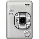 ◆商品名：FUJIFILM チェキ インスタントカメラ/スマホプリンター instax mini LiPlay ストーンホワイト INS MINI HM1 STONE WHITE instax miniシリーズ初のハイブリッドインスタントカメラ instaxカメラシリーズ軽量を実現 機能:液晶画面を見ながら撮影できることに加え音を録音・画像へQRプリントできる「音プリント機能」、スマートフォンの写真をBluetooth接続でプリントできるスマホプリンタ機能 カラー:ストーンホワイト 付属品:充電用専用USBケーブル、ハンドストラップ、使用説明書、保証書 商品紹介 instax miniシリーズ初のハイブリッドインスタントカメラ。instaxカメラシリーズ最軽量を実現。液晶画面を見ながら撮影できることに加え音を録音・画像へQRプリントできる「音プリント機能」やスマートフォンの写真をBluetooth接続でプリントできるスマホプリンタ機能など、よりinstaxを楽しく使うための機能を搭載。 受賞 デジタルカメラグランプリ2020 SUMMER デジタルカメラ部門 金賞