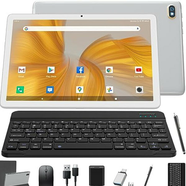 Android タブレット 10.1インチwi-fiモデル 128GB ROM+1TB TF拡張大容量タブレット8コアCPU アンドロイド 2.4G/5GWiFi PCモード 2 in