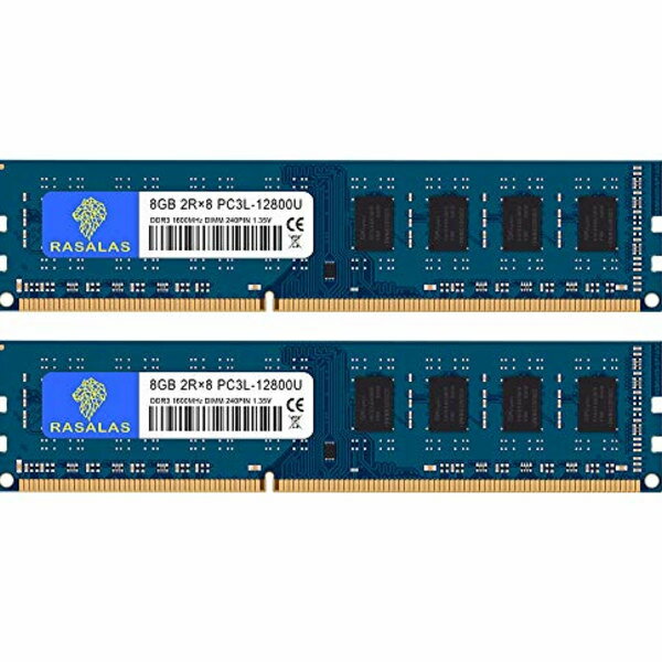 DDR3L-1600 PC3L-12800U 8GB×2枚 UDIMM デスクトップPC用メモリ 16GB 240Pin 電圧1.35V ＆ 1.5V 両対応