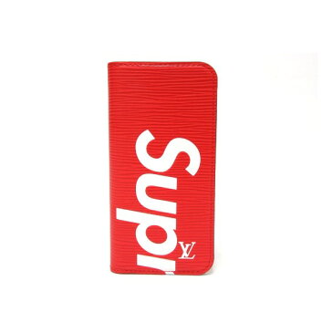 【LOUIS VUITTON×Supreme】【未使用】ルイヴィトン×シュプリーム Folio for iPhone7 フォリオiPhone7 iPhoneケース　エピ　レッド　メンズ　M64498 【中古】【雑貨】