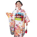 R・K 7歳きもの(四つ身)セット 桜 白 対応身長120cm 七五三 3歳 7歳 こども kids 着物