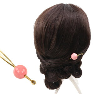髪飾り 振袖 浴衣 和装 レトロ玉簪 かんざし ピンク 袴 卒業式 着物 入学式 ヘアアクセサリー ウェディング 前撮り パーティー 花しおり 大原商店通販セール