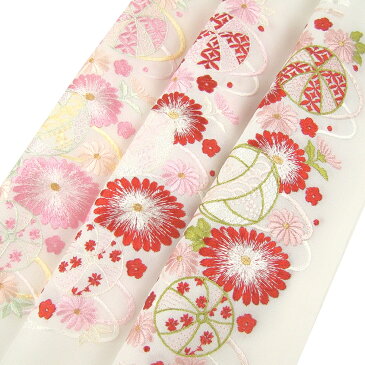 刺繍半衿(半襟) 手毬に菊 結婚式 成人式 フォーマル 振袖用 袴 はかま