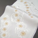 刺繍半衿 半襟 白/金 桜に組紐 結婚式 成人式 フォーマル 留袖用 黒留袖 色留袖