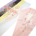 ちりめんジャガード 刺繍半衿 半襟 桜吹雪 結婚式 成人式 フォーマル 振袖用 袴 はかま ピンク 紫 黒 白