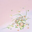 正絹 さざ波ちりめん友仙風呂敷 ふろしき まりに花 木箱入り二巾(68cm幅) エコバッグ ギフト プレゼント おしゃれ 可愛い 一升餅 70cm かわいい 敬老の日 母の日 父の日 クリスマス ホワイトデー