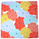 風呂敷 アクアドロップ 牡丹 オレンジ100cm幅 エコバッグ ギフト プレゼント おしゃれ 可愛い 一升餅 敬老の日 母の日 父の日 クリスマス ホワイトデー