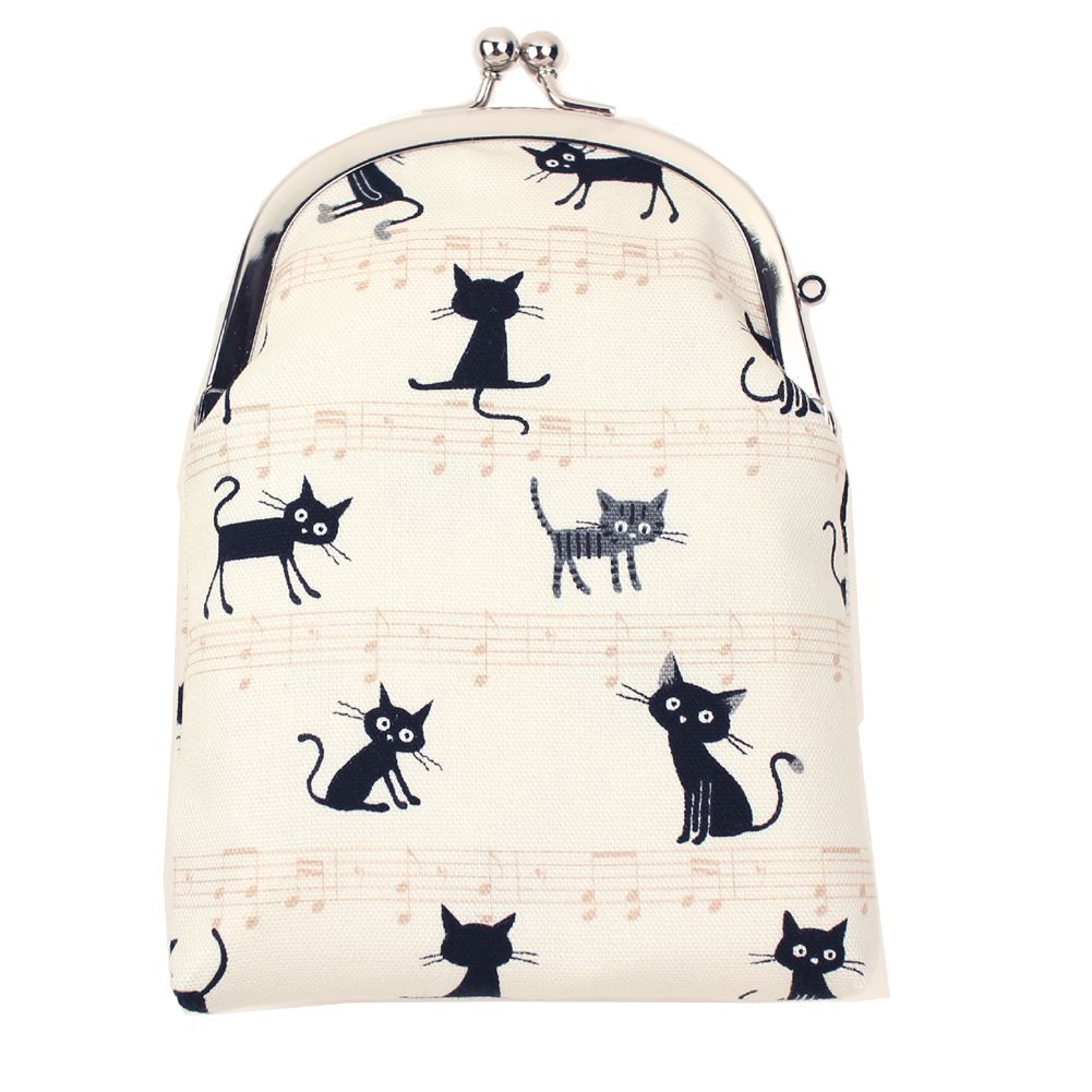 がま口 たばこケース 音符猫白 ギフト プレゼント おしゃれ 可愛い マスクケース タバコケース アイコスケース ポーチ 敬老の日 母の日 父の日 クリスマス ...