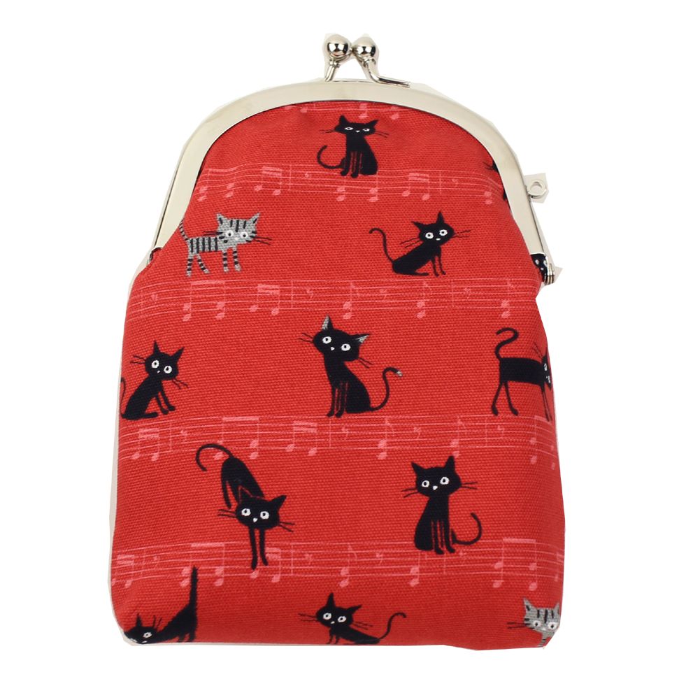 がま口 たばこケース 音符猫赤 ギフト プレゼント おしゃれ 可愛い マスクケース タバコケース アイコスケース ポーチ 敬老の日 母の日 父の日 クリスマス ...