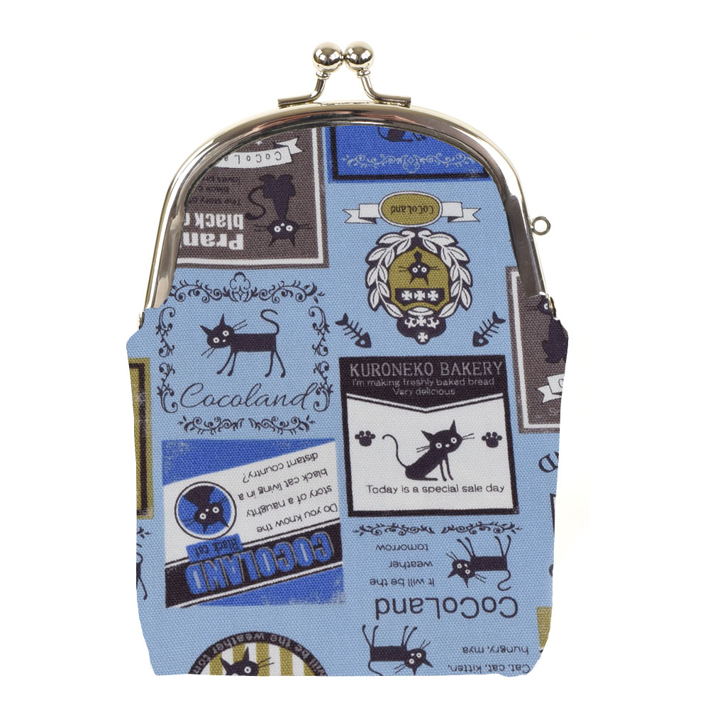 がま口 たばこケース 英字猫 水色 ギフト プレゼント おしゃれ 可愛い マスクケース タバコケース アイコスケース ポーチ 敬老の日 母の日 父の日 クリスマ...