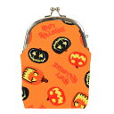 がま口 たばこケース ハロウィンかぼちゃ柄 オレンジ ギフト プレゼント おしゃれ 可愛い マスクケース タバコケース アイコスケース ポーチ 名入れ可 敬老の...