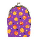 がま口 たばこケース ハロウィンかぼちゃ柄 紫 ギフト プレゼント おしゃれ 可愛い マスクケース タバコケース アイコスケース ポーチ 名入れ可 敬老の日 母...