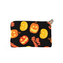 がま口 カードケース 名刺入れ ハロウィンかぼちゃ柄 黒 ギフト プレゼント おしゃれ 可愛い 名刺入れ パスケース 名入れ可 敬老の日 母の日 父の日 クリスマス ホワイトデー