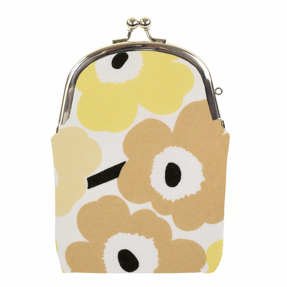 がま口 たばこケース マリメッコ生地 花柄 クリームミックス(柄指定不可) ギフト プレゼント おしゃれ 可愛い マスクケース タバコケース アイコスケース ポ...