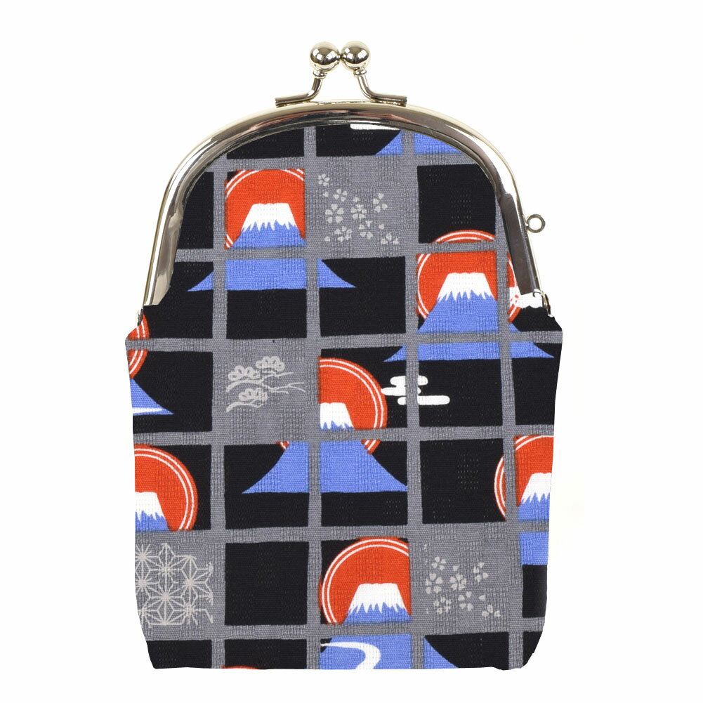 がま口 たばこケース 富士山 黒 ギフト プレゼント おしゃれ 可愛い マスクケース タバコケース アイコスケース ポーチ 敬老の日 母の日 父の日 クリスマス...