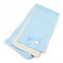 浴衣帯 長尺 水色/アイボリー 無地 半巾帯 袴下帯 リバーシブル