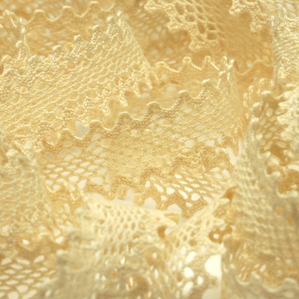 SIC オーガニックコットントーションレース 約13mm キナリ 1メートル 服飾 手芸 SHINDO