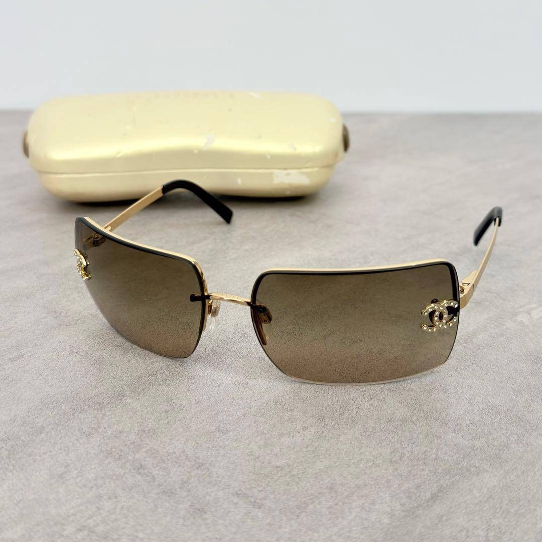 CHANEL サングラス 4093-B Chanel Vintage 4093-B Orange Rhinestone